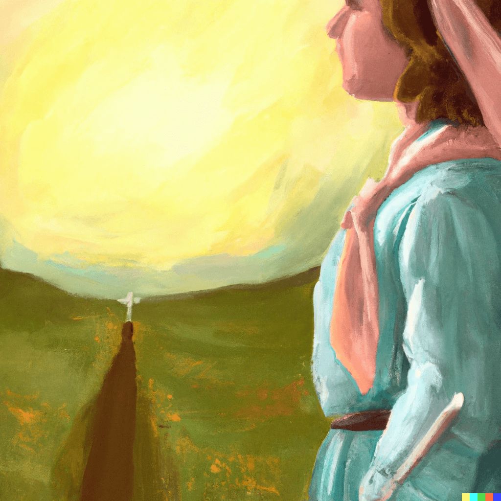 DALL·E-2022-10-25-11.57.15-having-endless-hope-as-a-young-christian-lady-always-making-progress-toward-a-goal-and-as-a-realistic-oil-painting.png